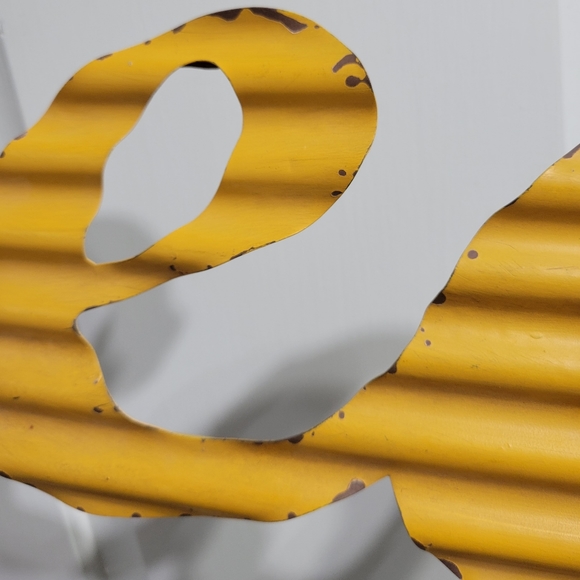 EAT Metal Kitchen Sign wall hanging deco, yellow, 17" - Picture 3 of 8